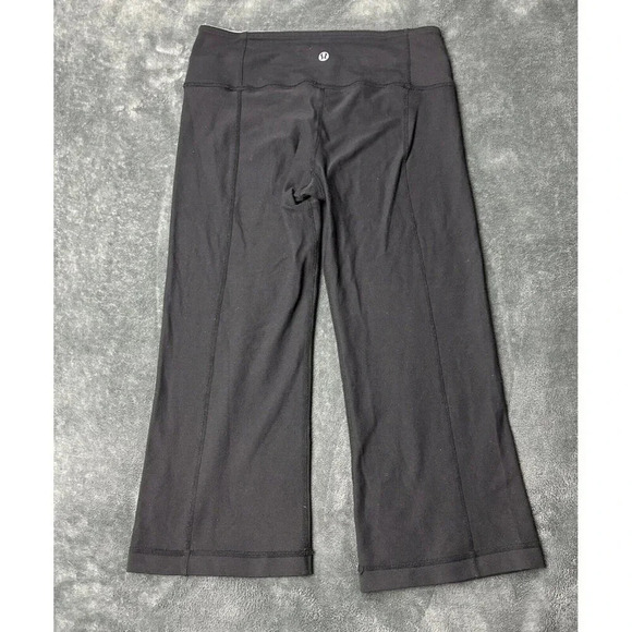 Lululemon Reversible Groove Crop Pant Black size 4 - Picture 2 of 12